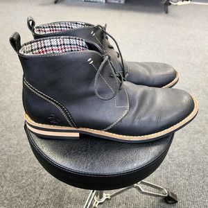 Men's Black Genuine Leather Penguin Boots